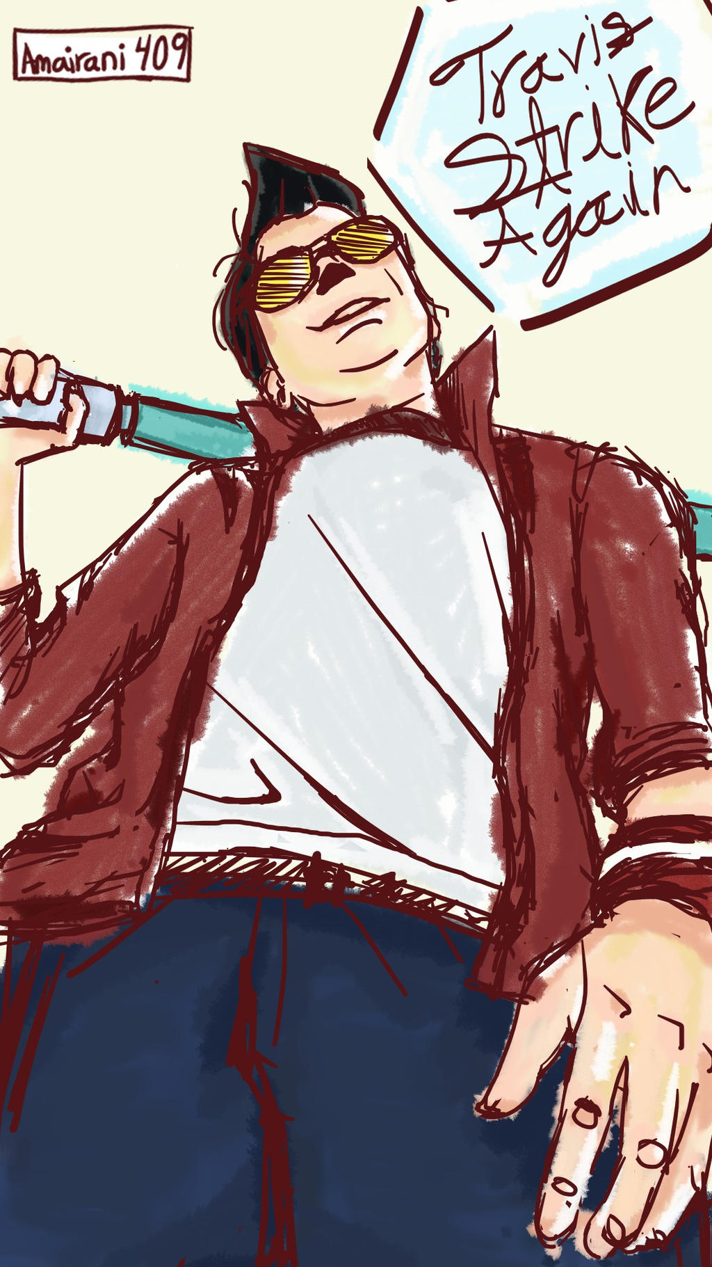 Travis Touchdown fan art by nia409 on DeviantArt