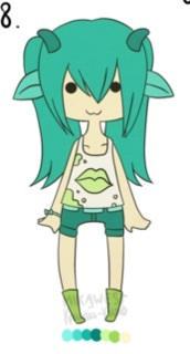 Cute and Green adoptable from kawaii-kumo