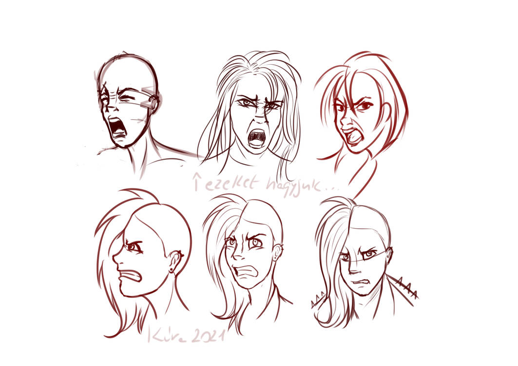 Angry Expression Face Reference Face expression angry by KiraDrawsBullshits on DeviantArt