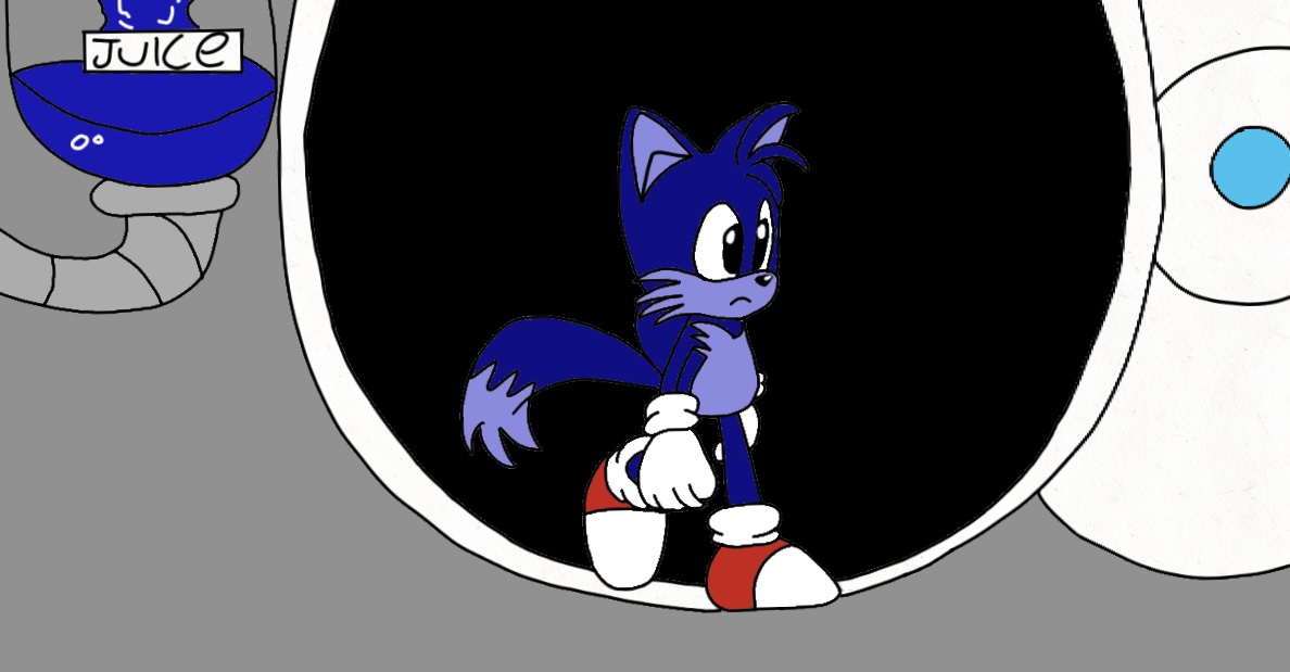 Tails has been completely juiced by beagleboy222 on DeviantArt