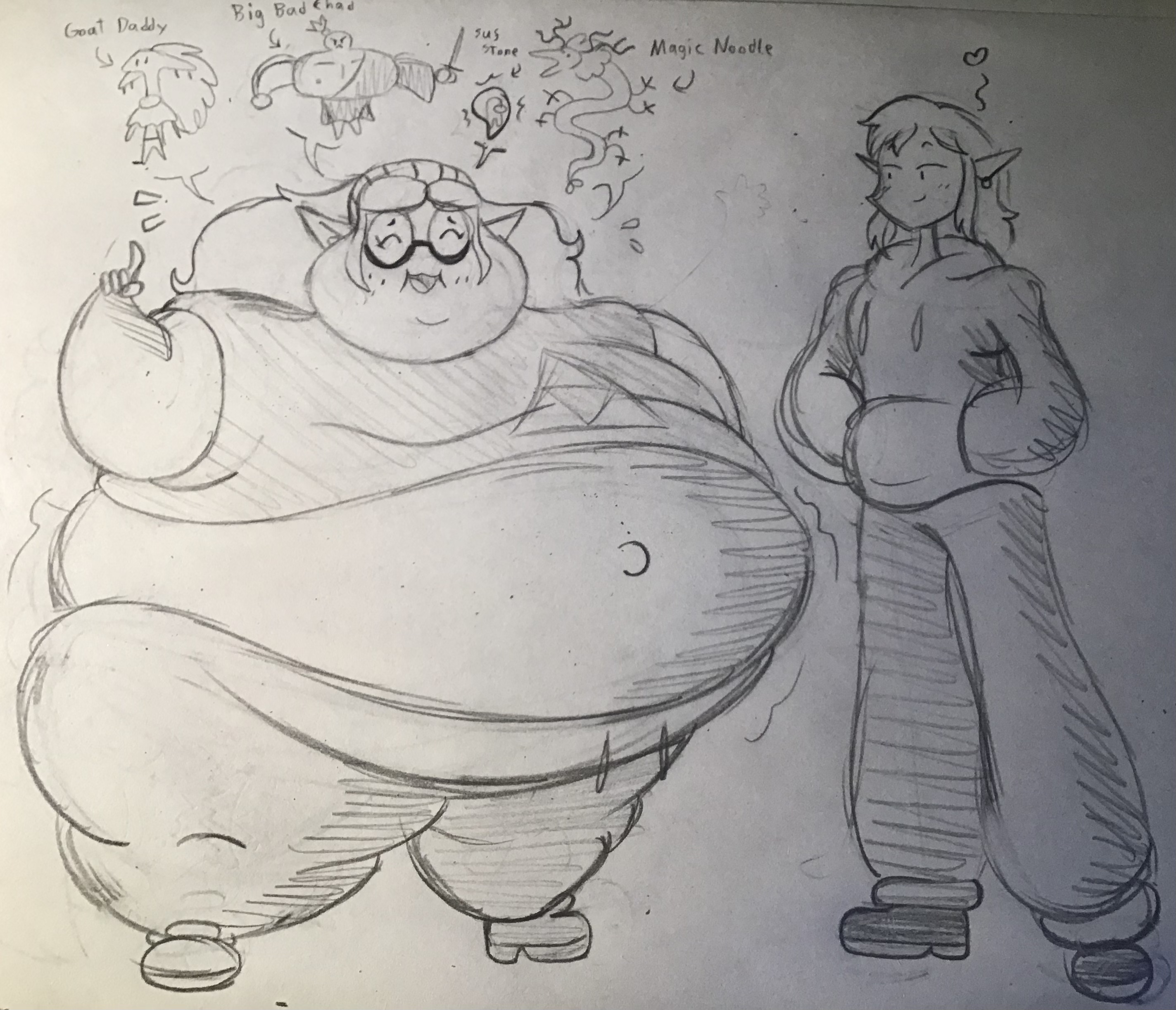 Transformacorp Sketch of a big dorky Zelda and her bf Link by TransformaCorp on DeviantArt