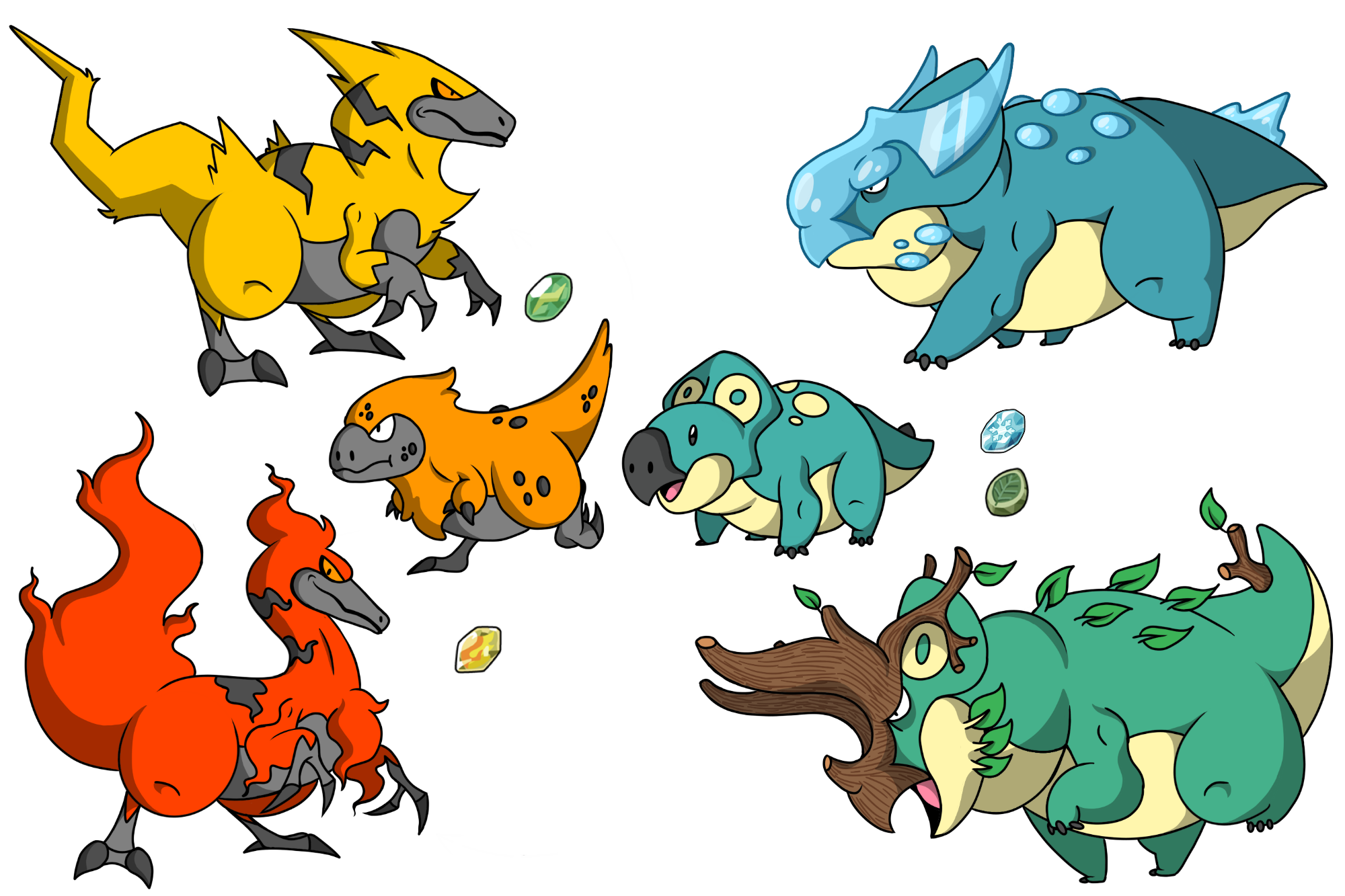 Transformacorp Some dinosaur fakemons by TransformaCorp on DeviantArt