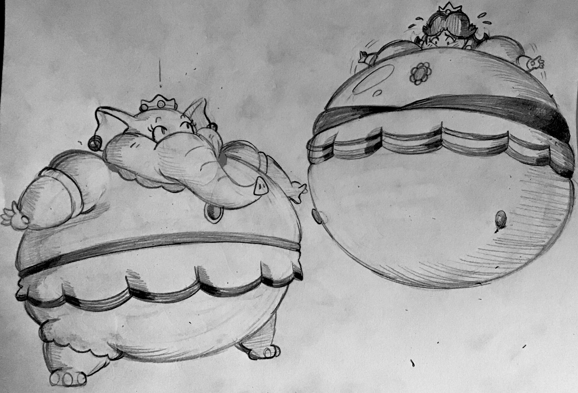 Transformacorp Sketch of two wonderfully big princesses by TransformaCorp on DeviantArt