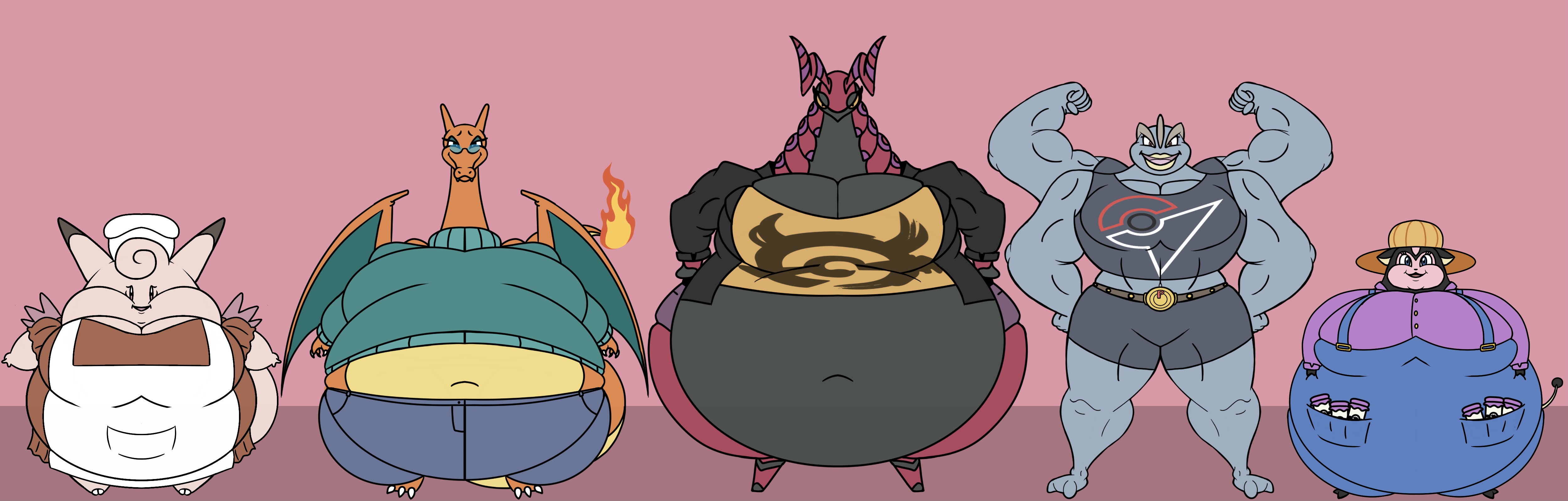 Transformacorp Inflation An assortment of big anthro pokemon gals by TransformaCorp on DeviantArt