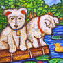 Terriers by the Pond