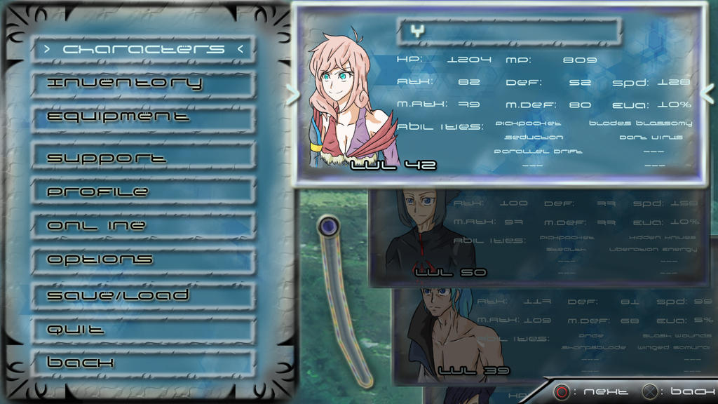 Game Menu Design by FinalStractic on DeviantArt