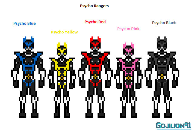 Psycho Rangers by Gojilion91 on DeviantArt