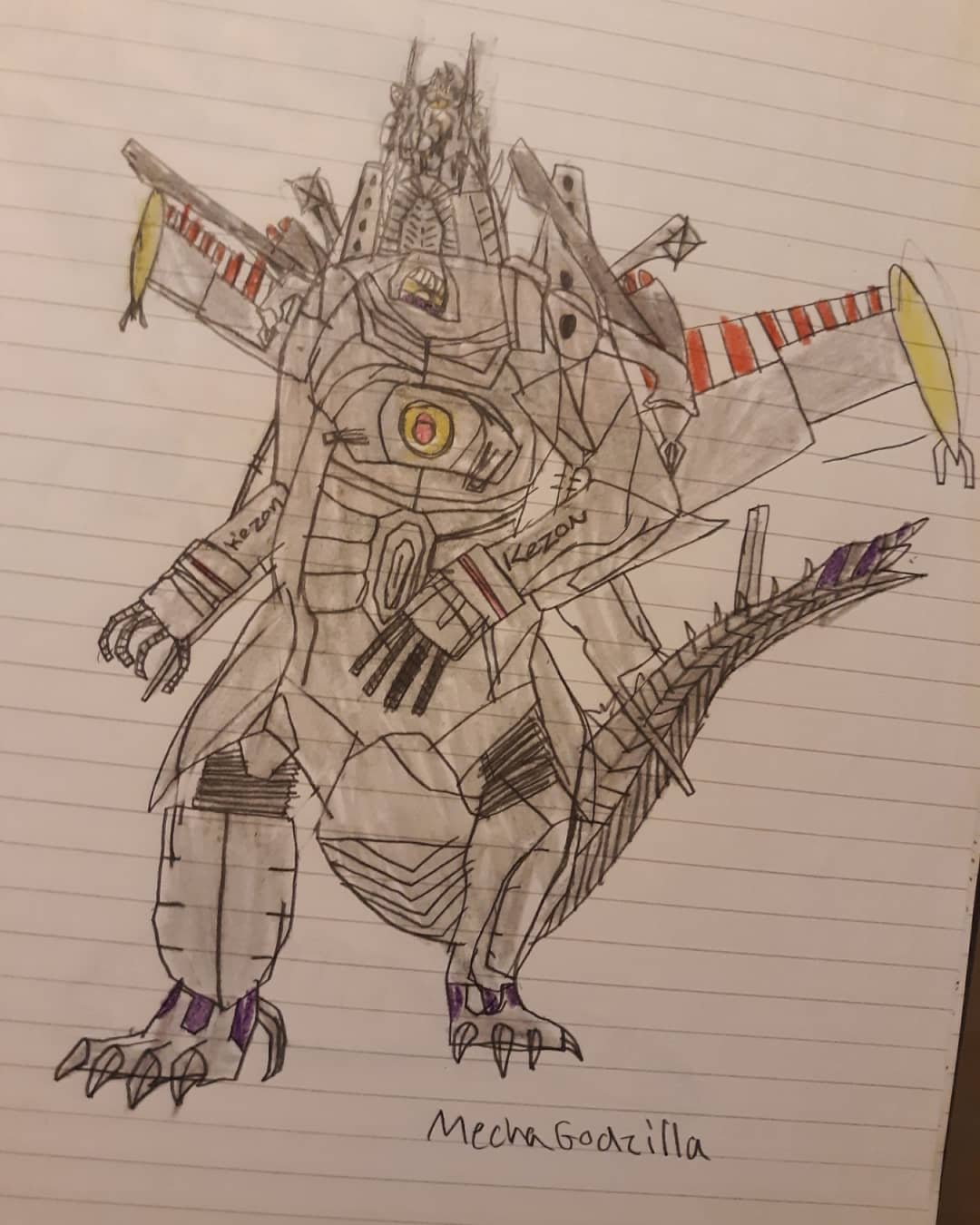 Old Mechagodzilla Drawing