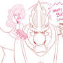 Pinkie Pie and Lord Dragaunus (Commission)