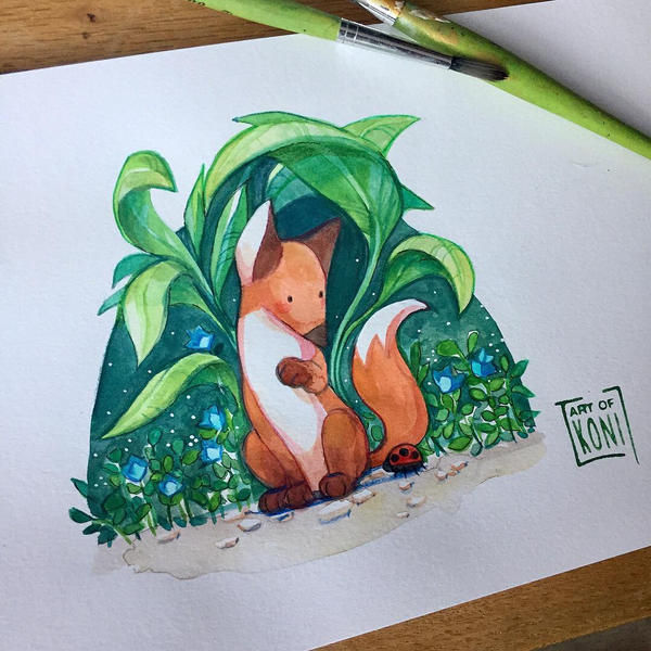 Pretty Little Fox by Koni-art
