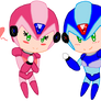 MegagirlX and MegamanX (Chibi)