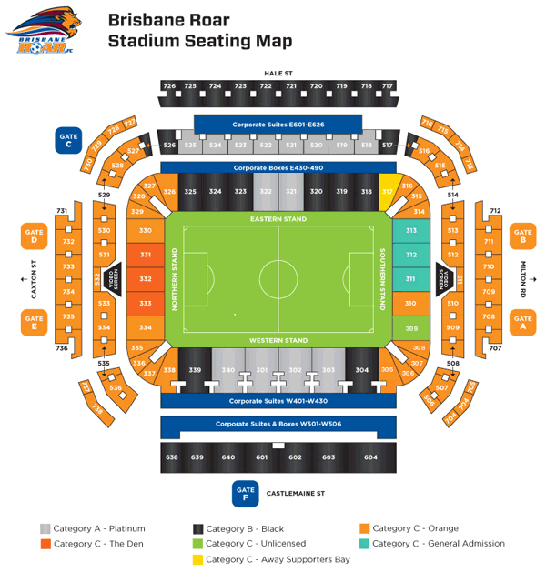 Suncorp Stadium Seating Map