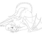 Dragon Lineart 11 by Death-Tendency