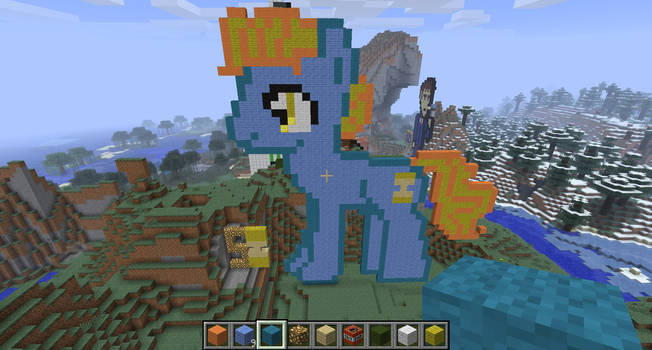 5th Doctor Whooves pixel art in Minecraft