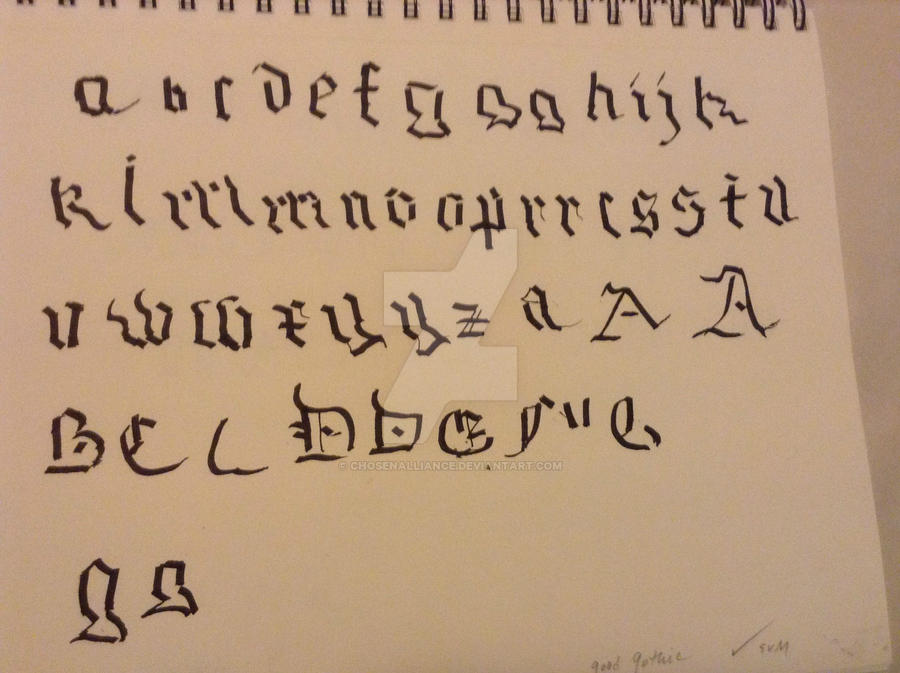 Gothic Letters {First try} by ChosenAlliance on DeviantArt