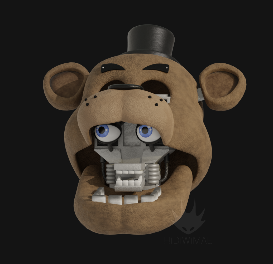 Freddy Fazbear head by hidiwimae on DeviantArt