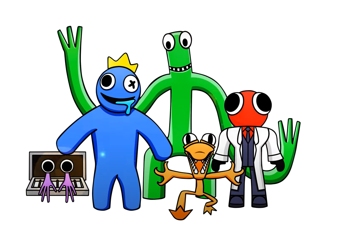 Rainbow Friends Characters PNG Digital Download Image Rainbow 