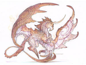 Commission - dragon unicorn