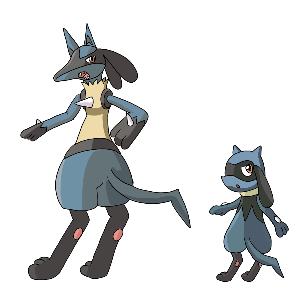 Lucario and Riolu by galbin32 on DeviantArt