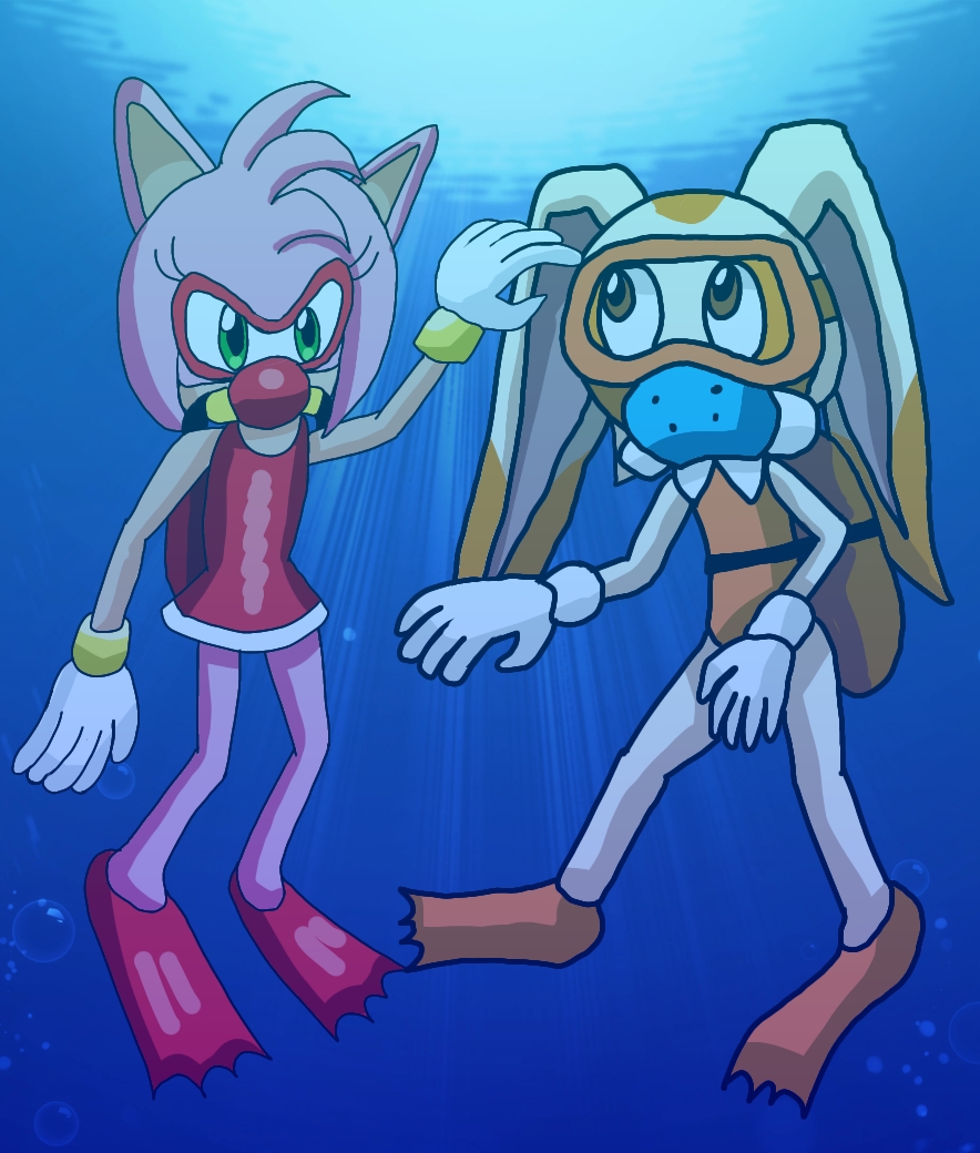 Jessica Rabbit Scuba Amy Rose and Cream the Rabbit Scuba Dive by galbin32 on DeviantArt