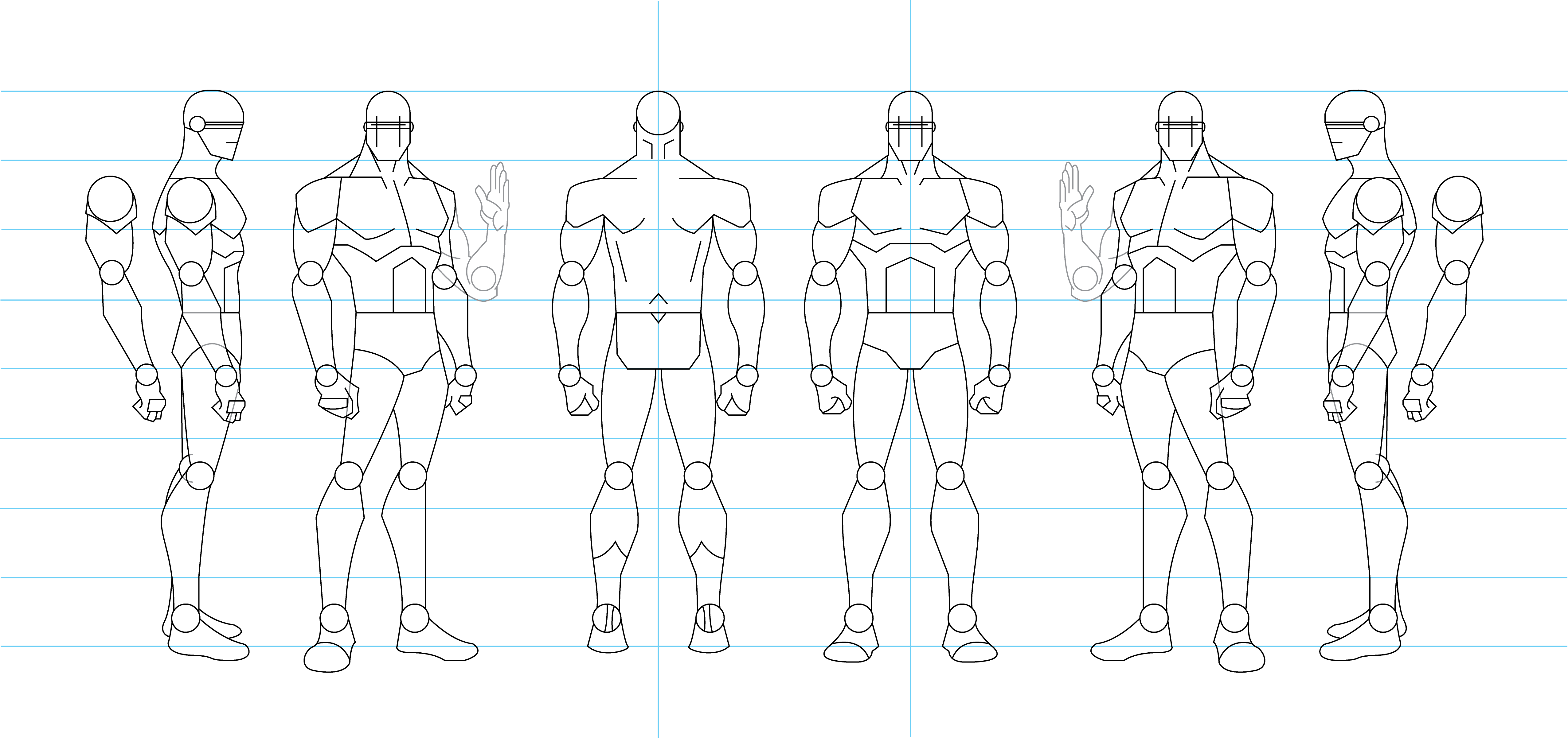 fedme alkohol Ældre Figure Drawing Turnaround Template - Male by tamm3r on DeviantArt