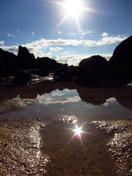 rocks and reflection