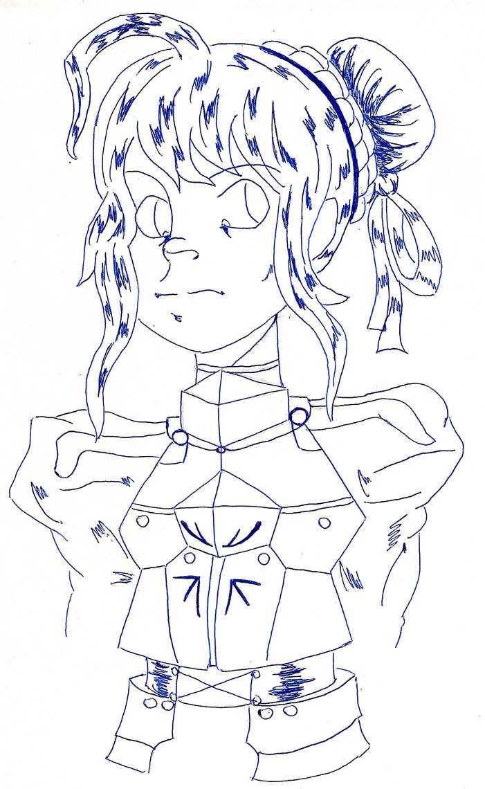 Fate/Zero Saber sketch by Monotic