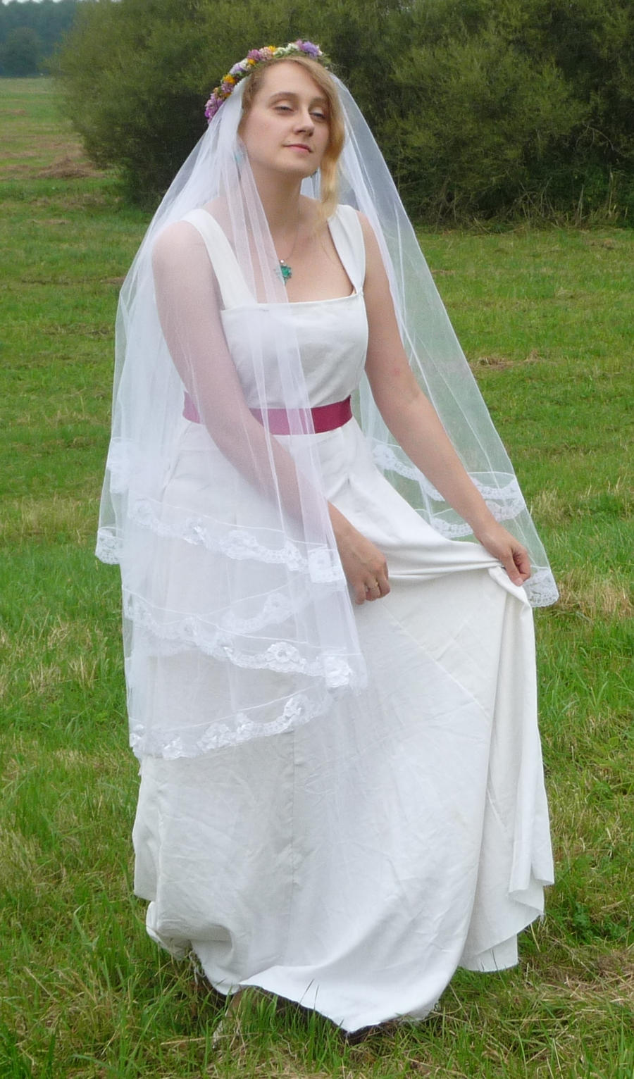 bride on a field 14