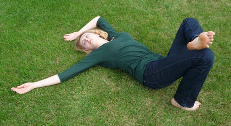 lying on the grass 8