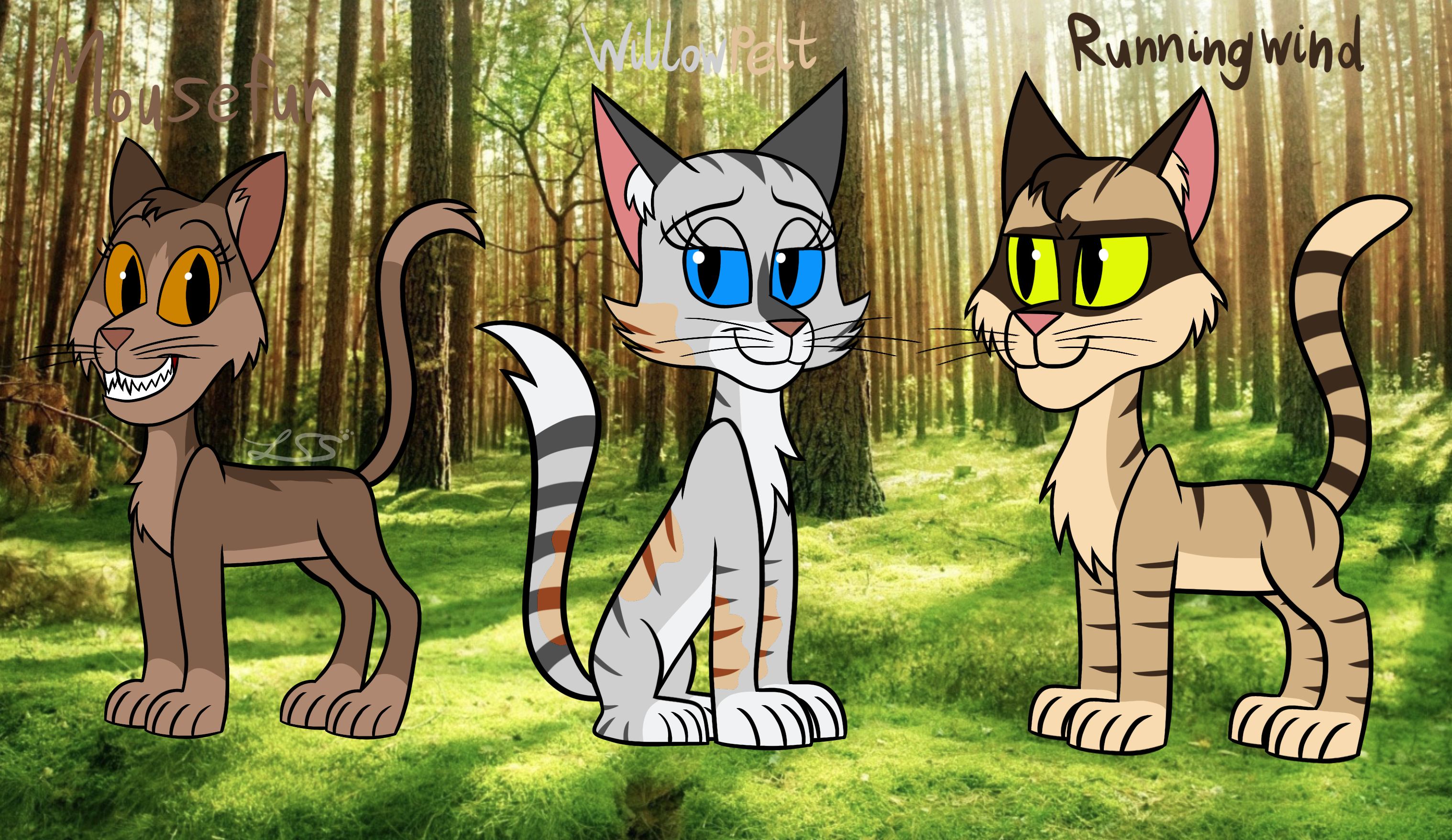 Ashfur and Ferncloud design 2021 - Warriors Cats by AngelDalet on DeviantArt