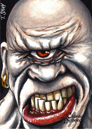 Cyclopes Sketch Card - Tim Shay