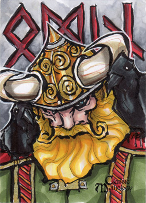 Odin Sketch Card - Matthew J Fletcher