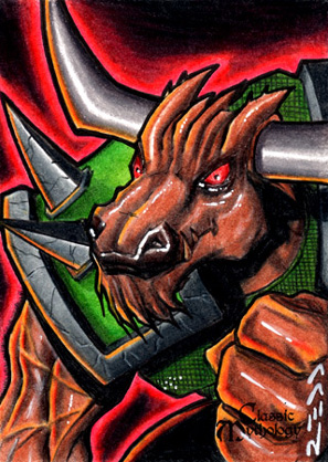 Minotaur Sketch Card - Jack Redd