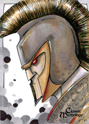 Achilles Sketch Card - Chris Uminga