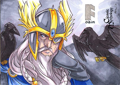 Odin Sketch Card - Kat Laurange