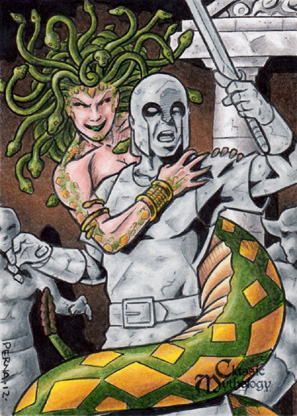 Medusa Sketch Card - Tony Perna