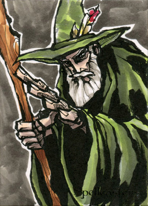 Spellcasters Sketch Card - Matthew J Fletcher 3