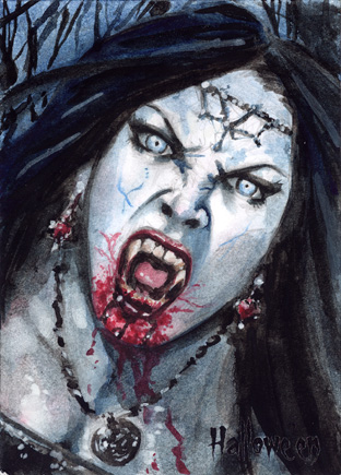 Hallowe'en Sketch Card - Craig Yeung 1