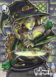 Hallowe'en Sketch Card - Stacey Kardash 1 by Pernastudios