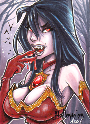 Hallowe'en Sketch Card - Axebone 1