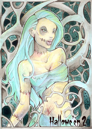 Hallowe'en 2 Sketch Card - Helga Wojik 3