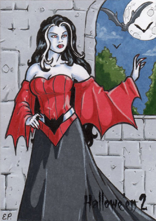 Hallowe'en 2 Sketch Card - Elaine Perna 2