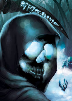 Grim Reaper Lenticular Card Art - Meghan Hetrick