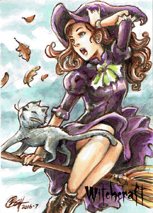 Witchcraft Sketch Card - Daniel Wong 1