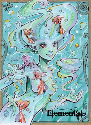 Elementals Sketch Card - Helga Wojik 2