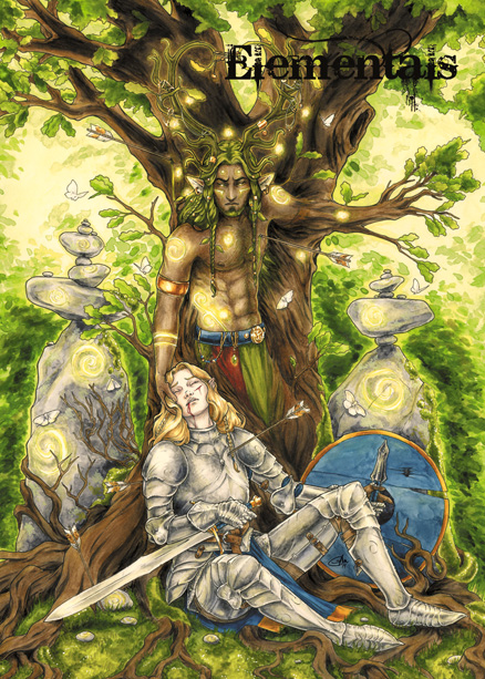 Elementals Earth Base Card Art by Samantha Johnson by Pernastudios