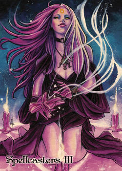 Spellcasters 3 P1 Promo Card Art by Alcione Silva