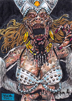 Hallowe'en 4 Sketch Card - Jason Saldajeno 2