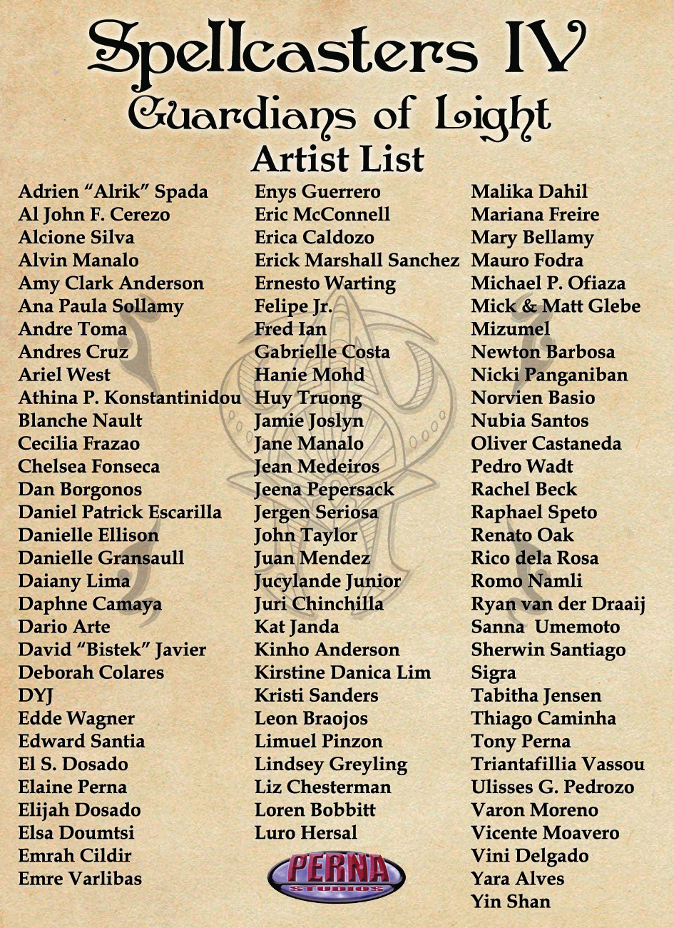 Spellcasters 4: Artist List