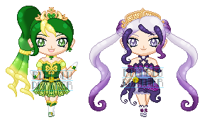 ChibiP: Cure Shamrock and Cure Mariposa